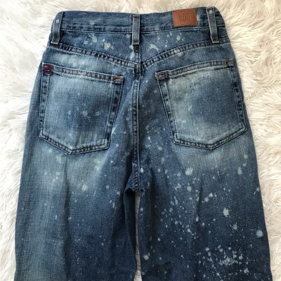 BDG Bleach Splattered High Rise Baggy Jeans Size 25 - Picture 4 of 10